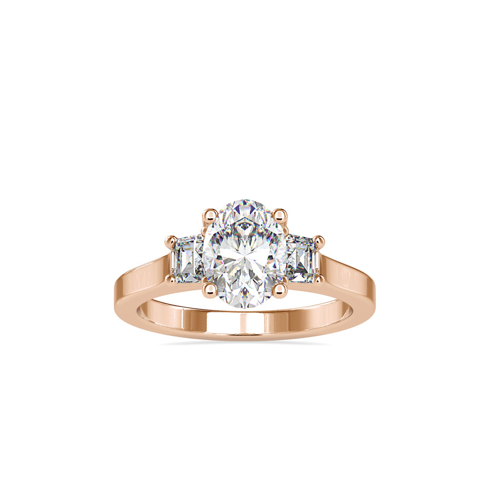 Luminous Trio Solitaire Ring