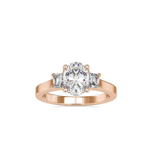 Luminous Trio Solitaire Ring