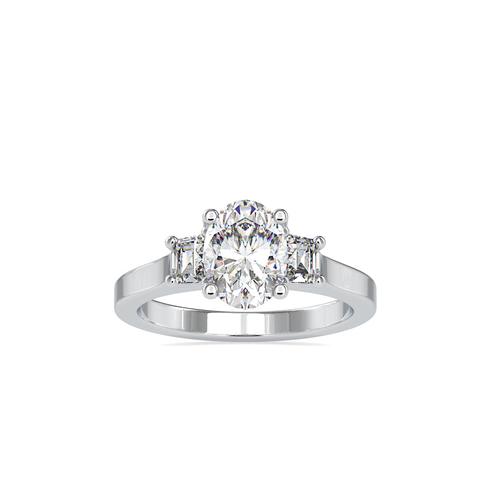 Luminous Trio Solitaire Ring
