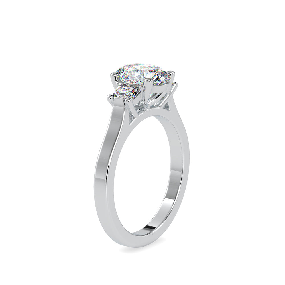 Luminous Trio Solitaire Ring