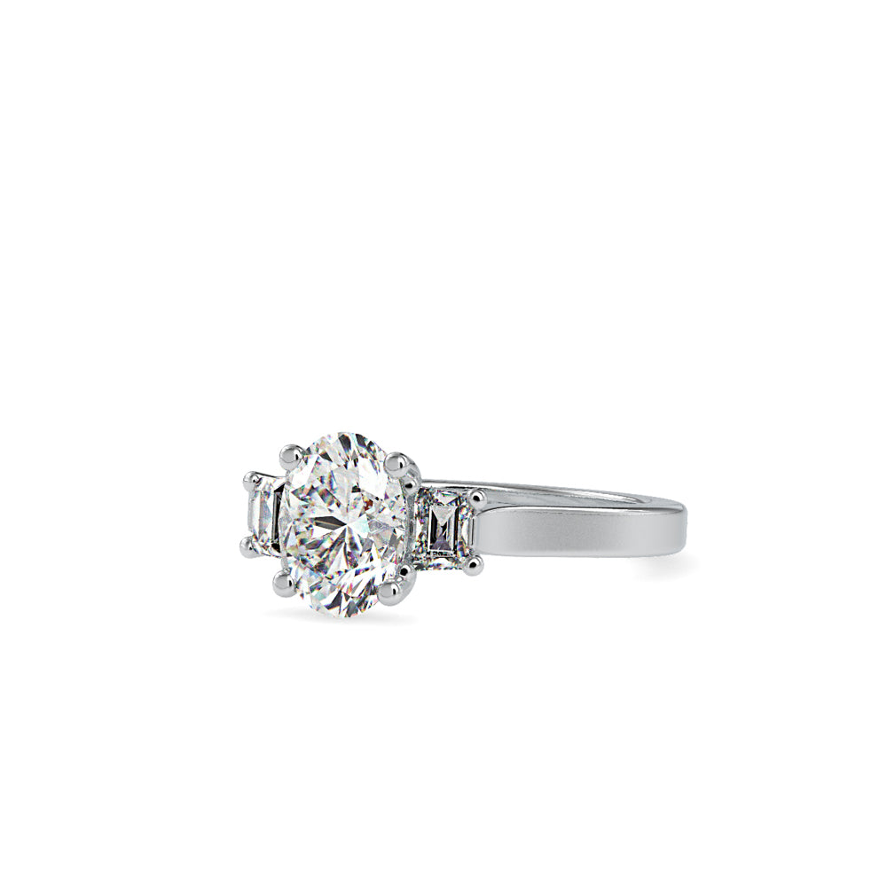 Luminous Trio Solitaire Ring