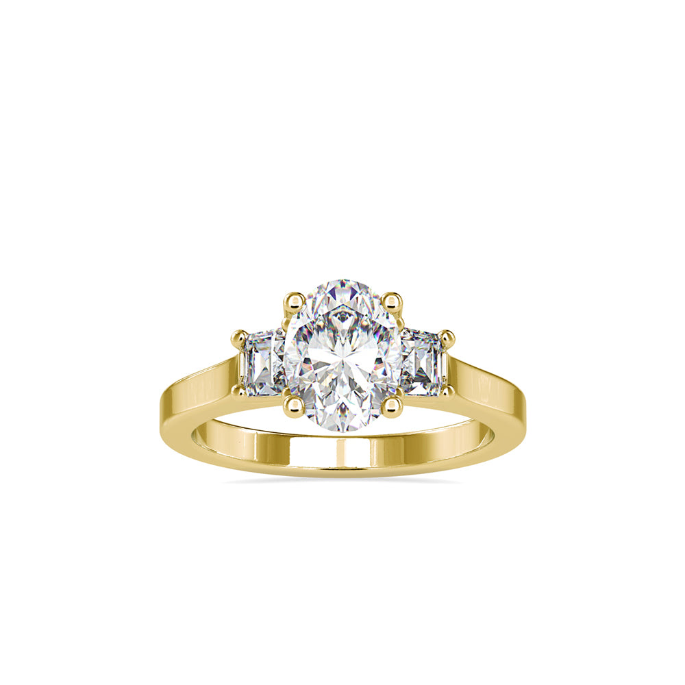 Luminous Trio Solitaire Ring