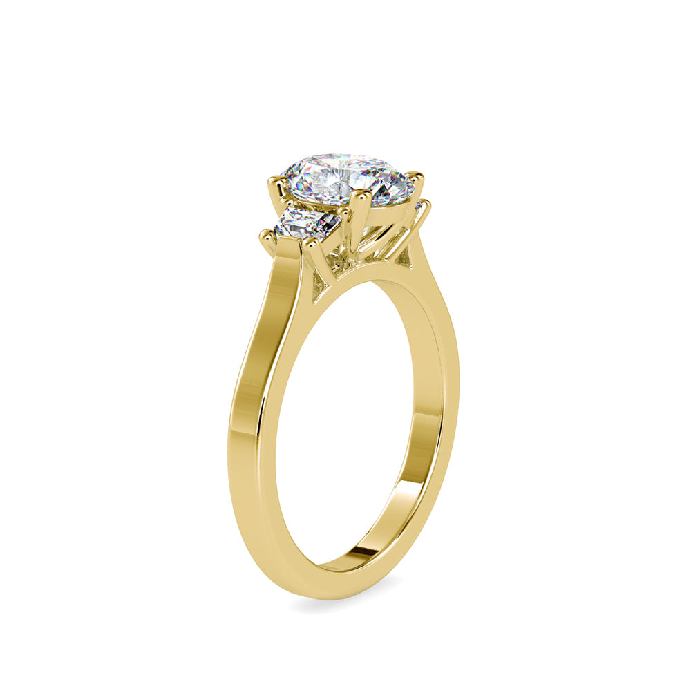 Luminous Trio Solitaire Ring