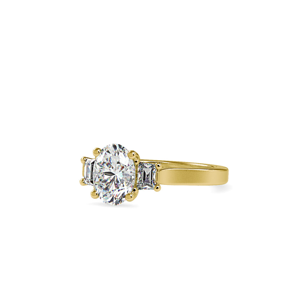 Luminous Trio Solitaire Ring