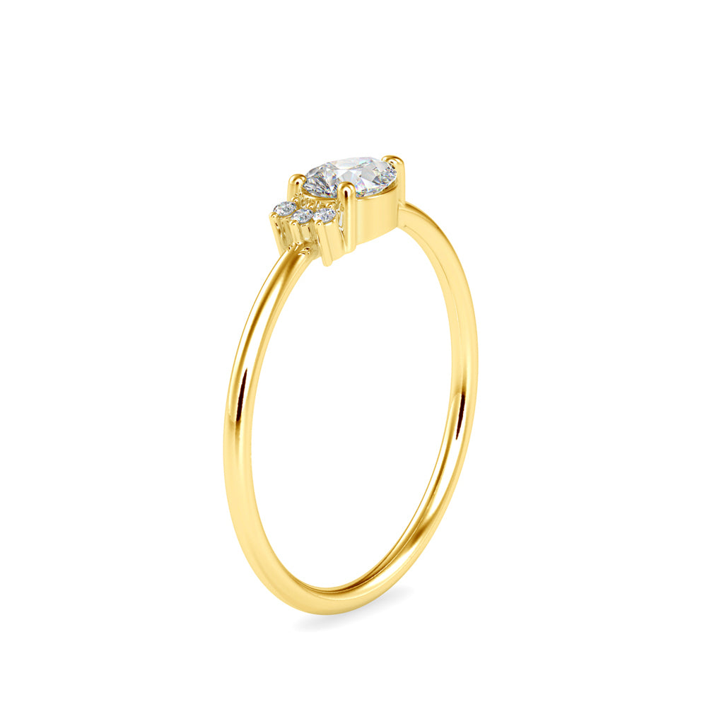 Whispering Teardrop Ring