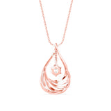Elegant Swirl Solitaire Pendant