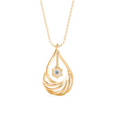 Elegant Swirl Solitaire Pendant