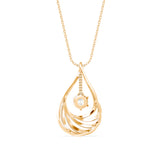Elegant Swirl Solitaire Pendant