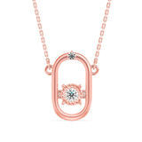 Modern Oval Solitaire Necklace
