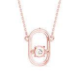 Modern Oval Solitaire Necklace