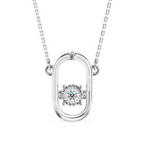 Modern Oval Solitaire Necklace