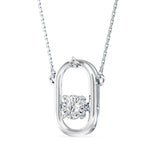 Modern Oval Solitaire Necklace