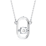 Modern Oval Solitaire Necklace