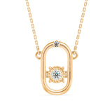 Modern Oval Solitaire Necklace