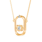 Modern Oval Solitaire Necklace