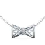 Elegant Bow Diamond Pendant