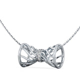Elegant Bow Diamond Pendant