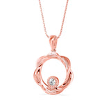 Twisted Halo Diamond Pendant