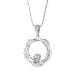 Twisted Halo Diamond Pendant