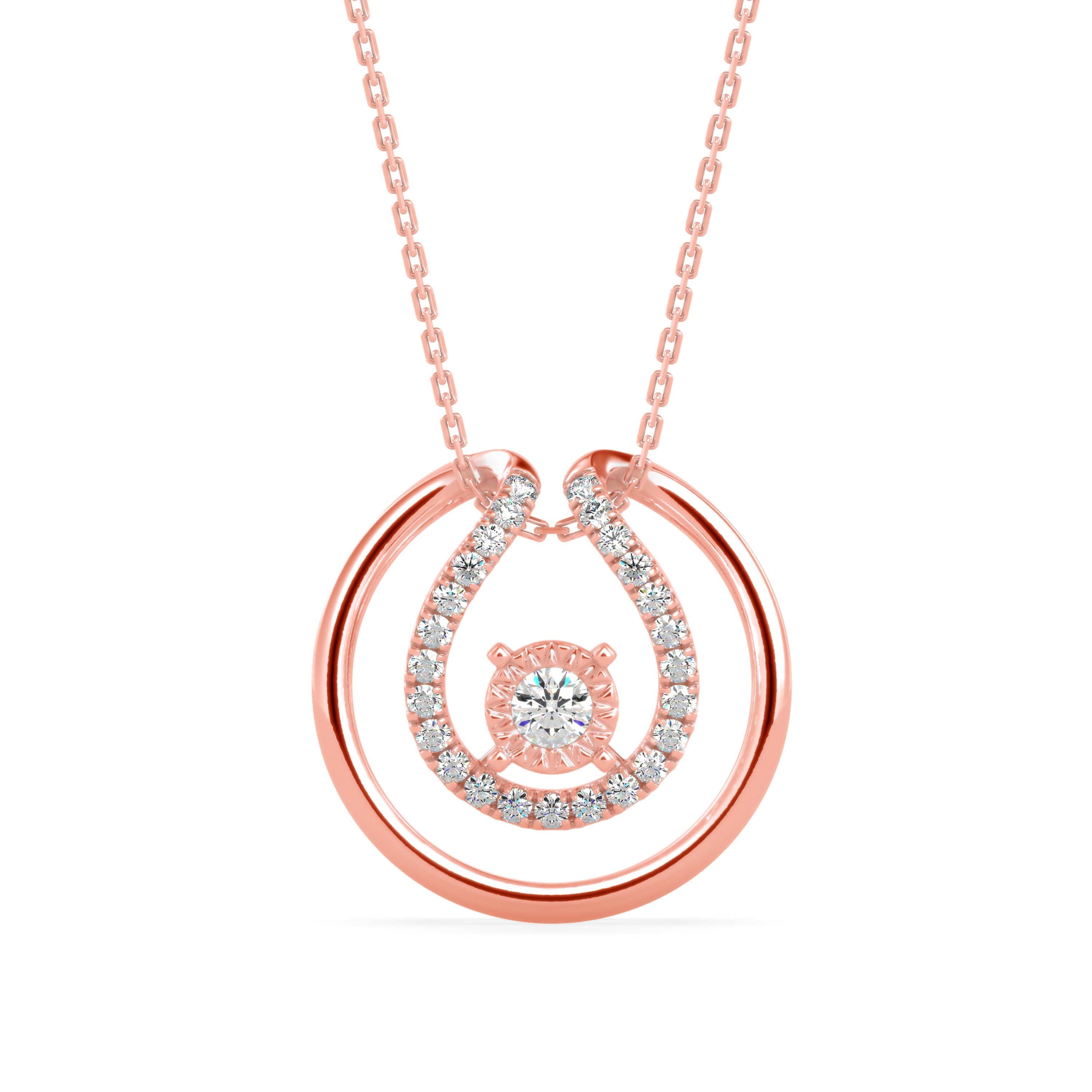 Double Halo Diamond Pendant