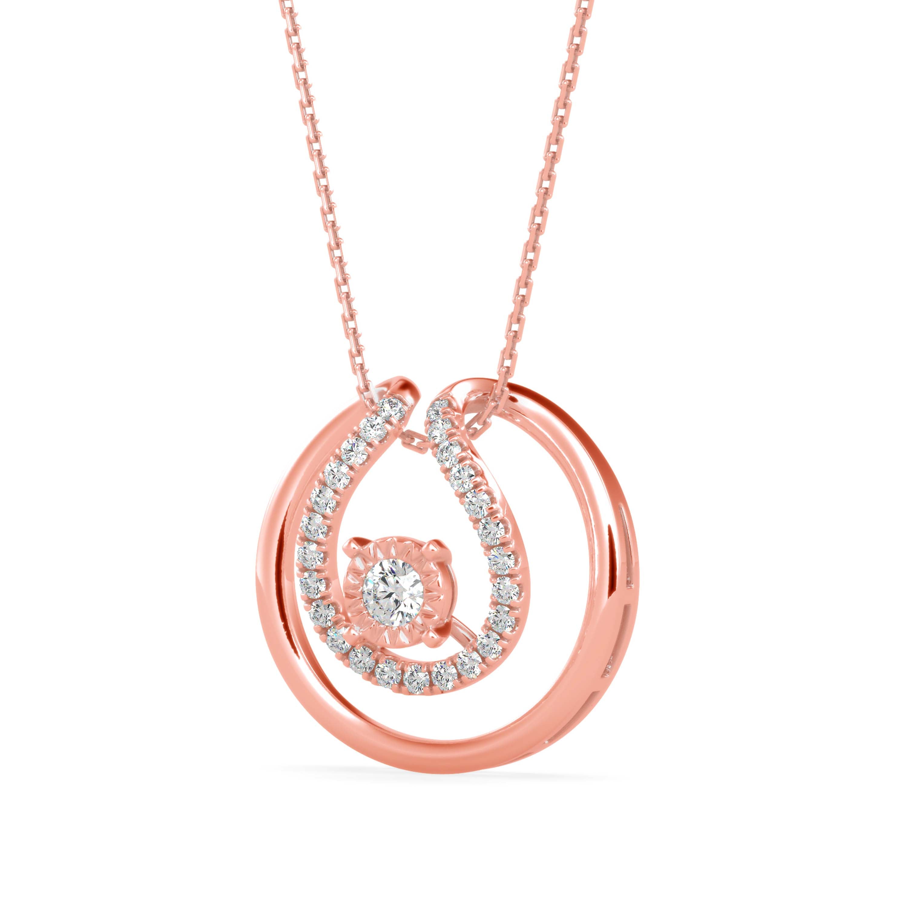 Double Halo Diamond Pendant