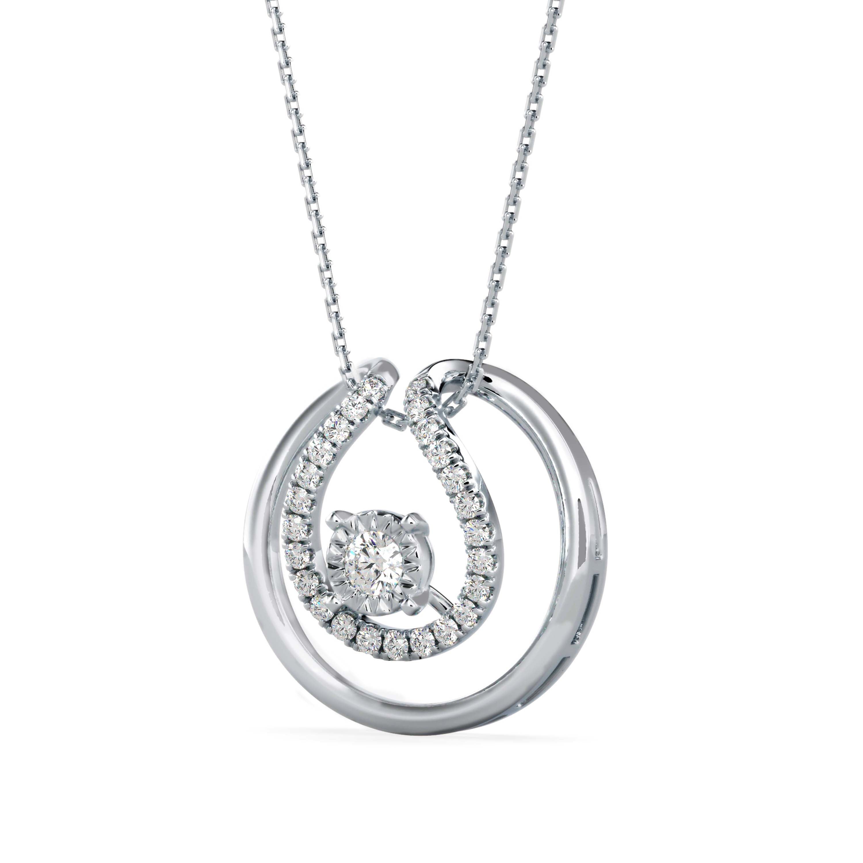 Double Halo Diamond Pendant