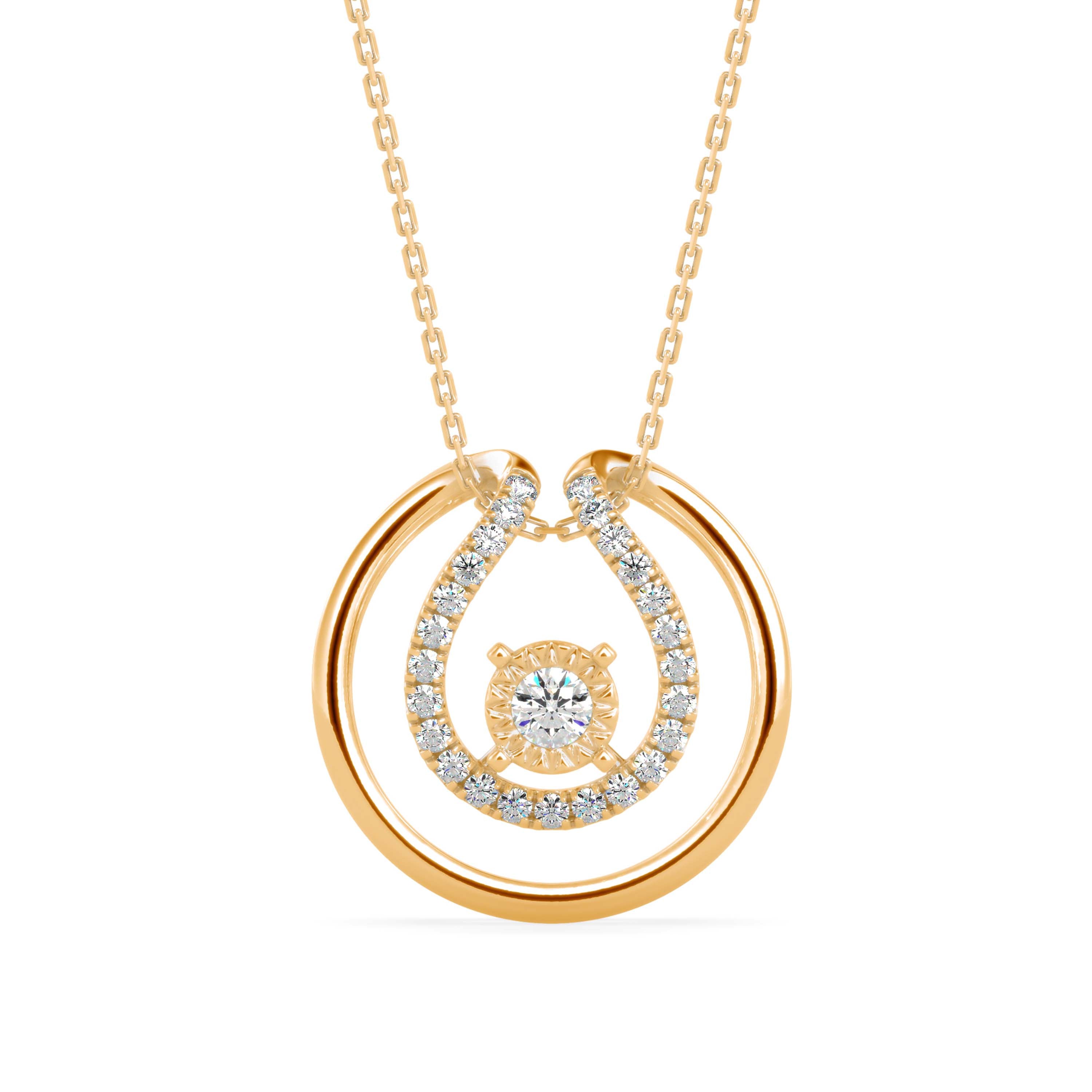 Double Halo Diamond Pendant