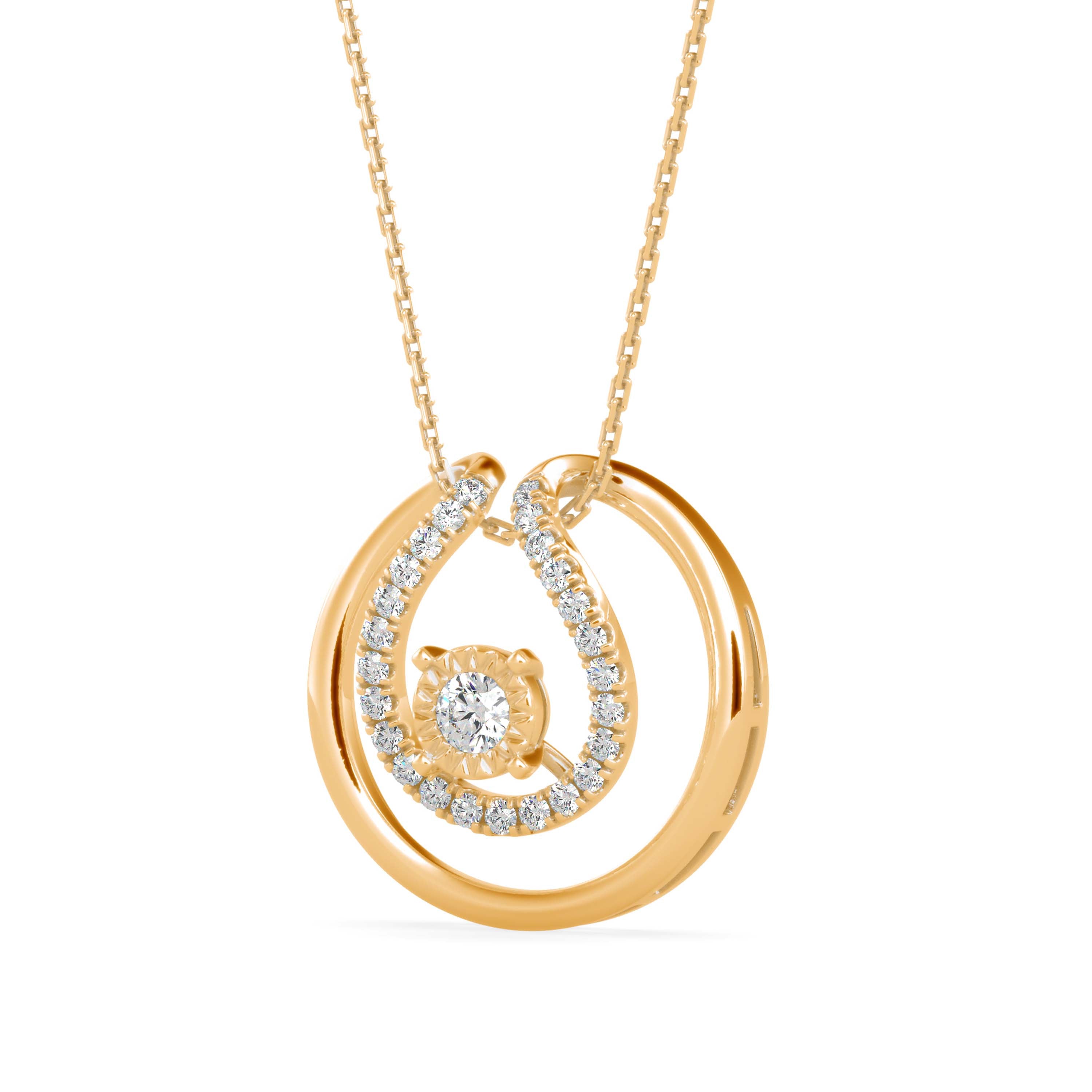Double Halo Diamond Pendant