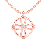 Interwoven Diamond Blossom Pendant
