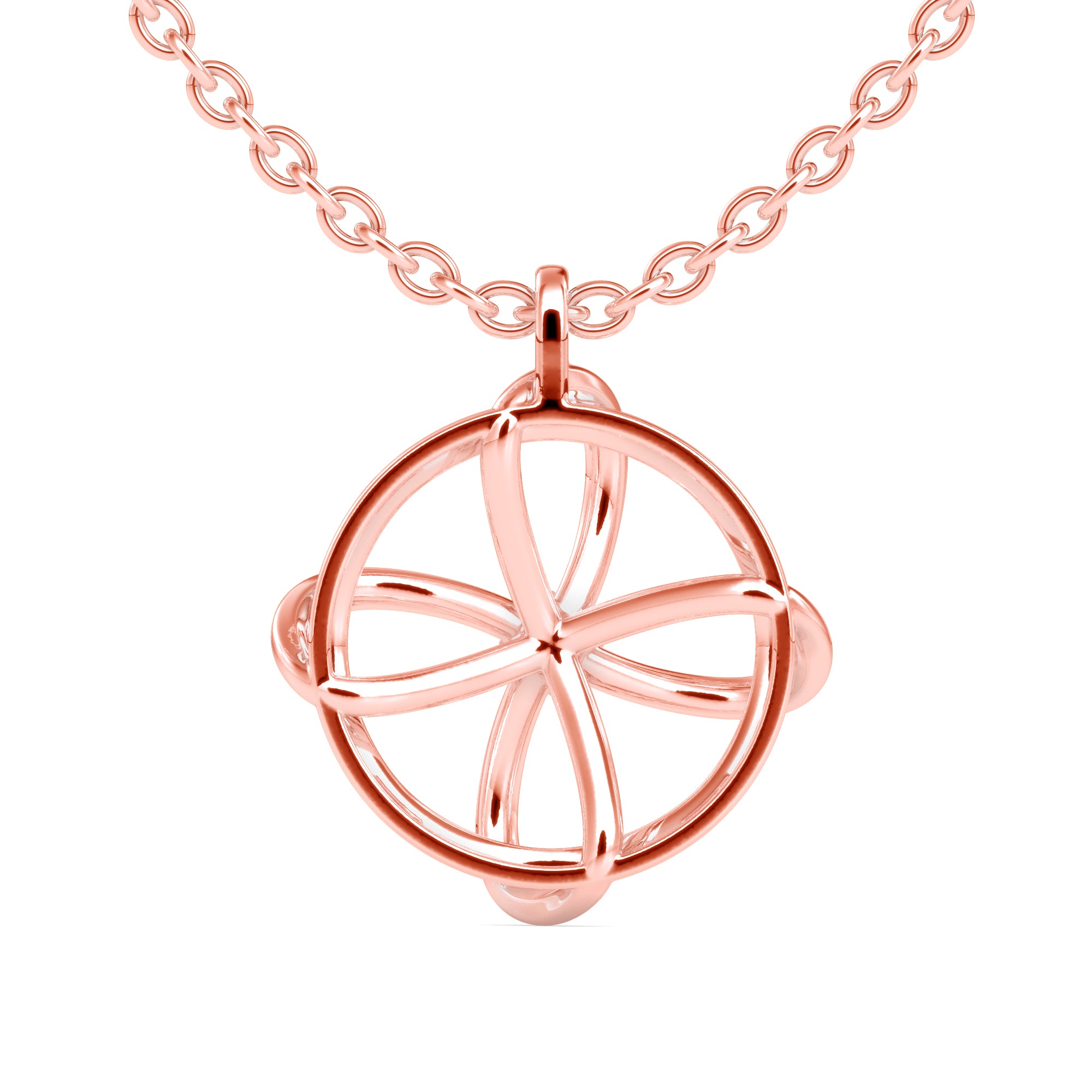 Interwoven Diamond Blossom Pendant