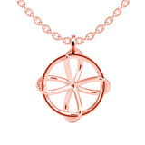 Interwoven Diamond Blossom Pendant
