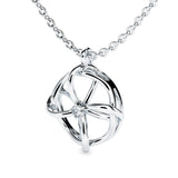 Interwoven Diamond Blossom Pendant