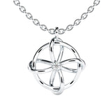 Interwoven Diamond Blossom Pendant