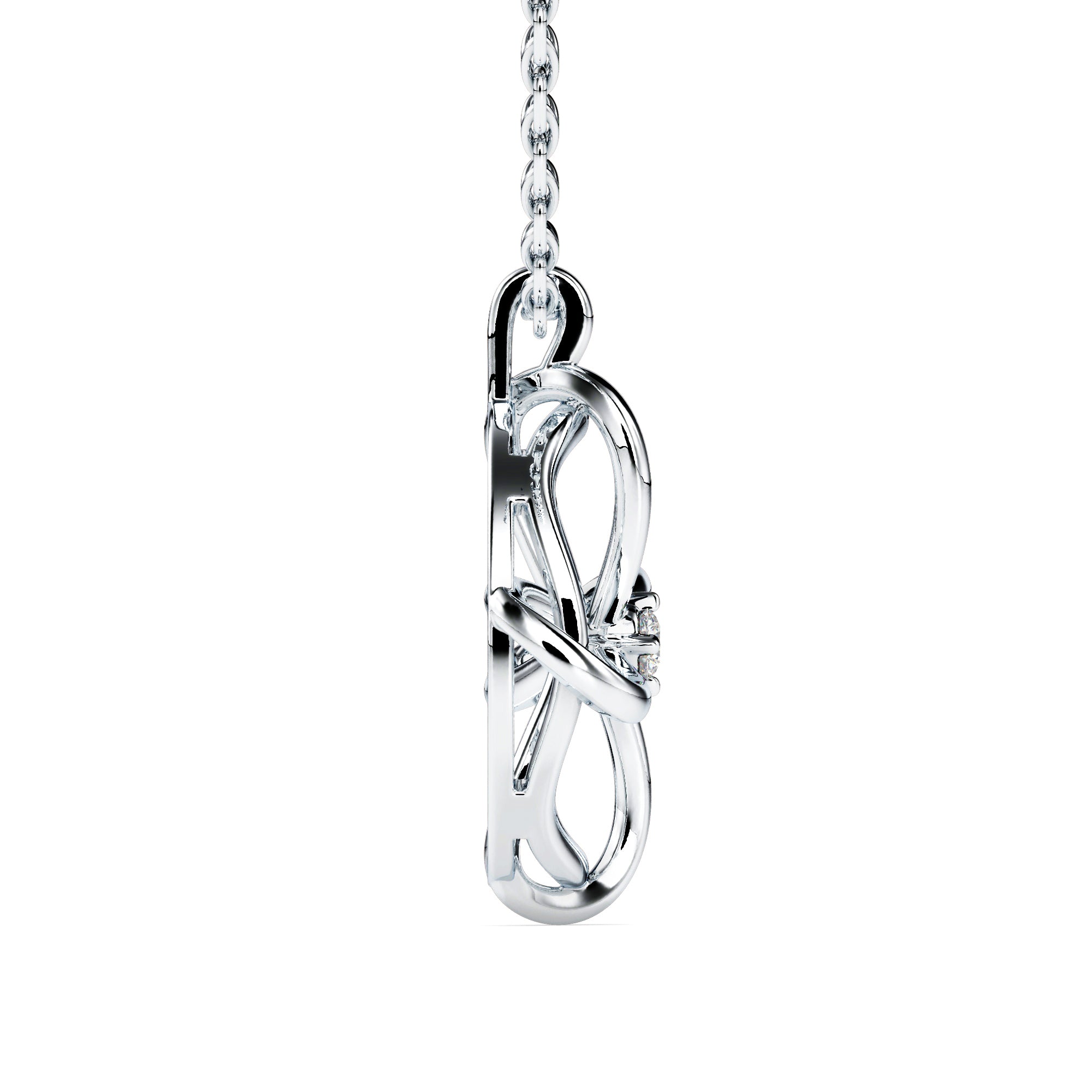 Interwoven Diamond Blossom Pendant