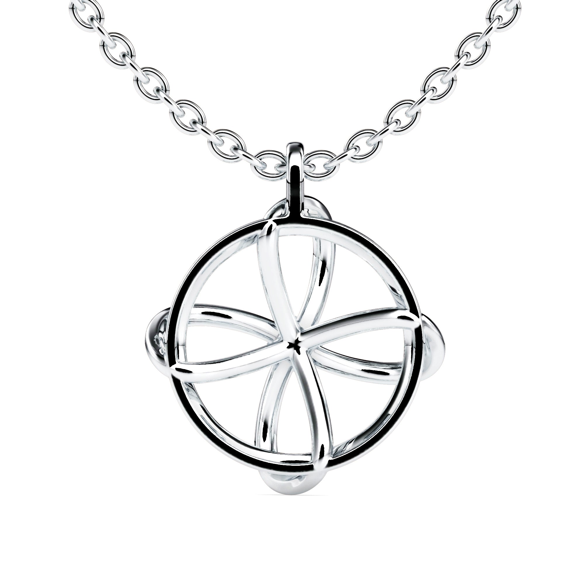 Interwoven Diamond Blossom Pendant