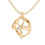 Interwoven Diamond Blossom Pendant