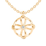 Interwoven Diamond Blossom Pendant