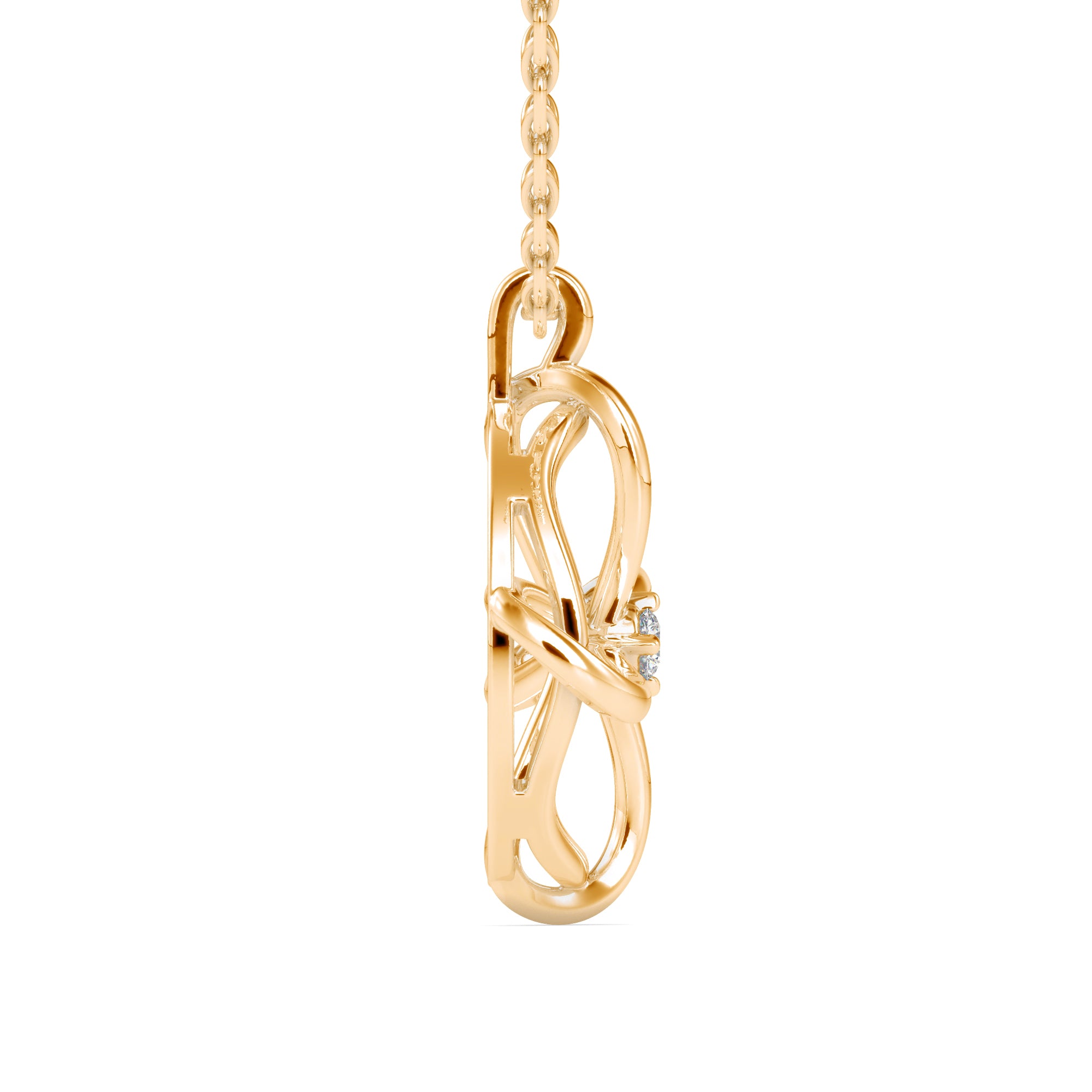 Interwoven Diamond Blossom Pendant