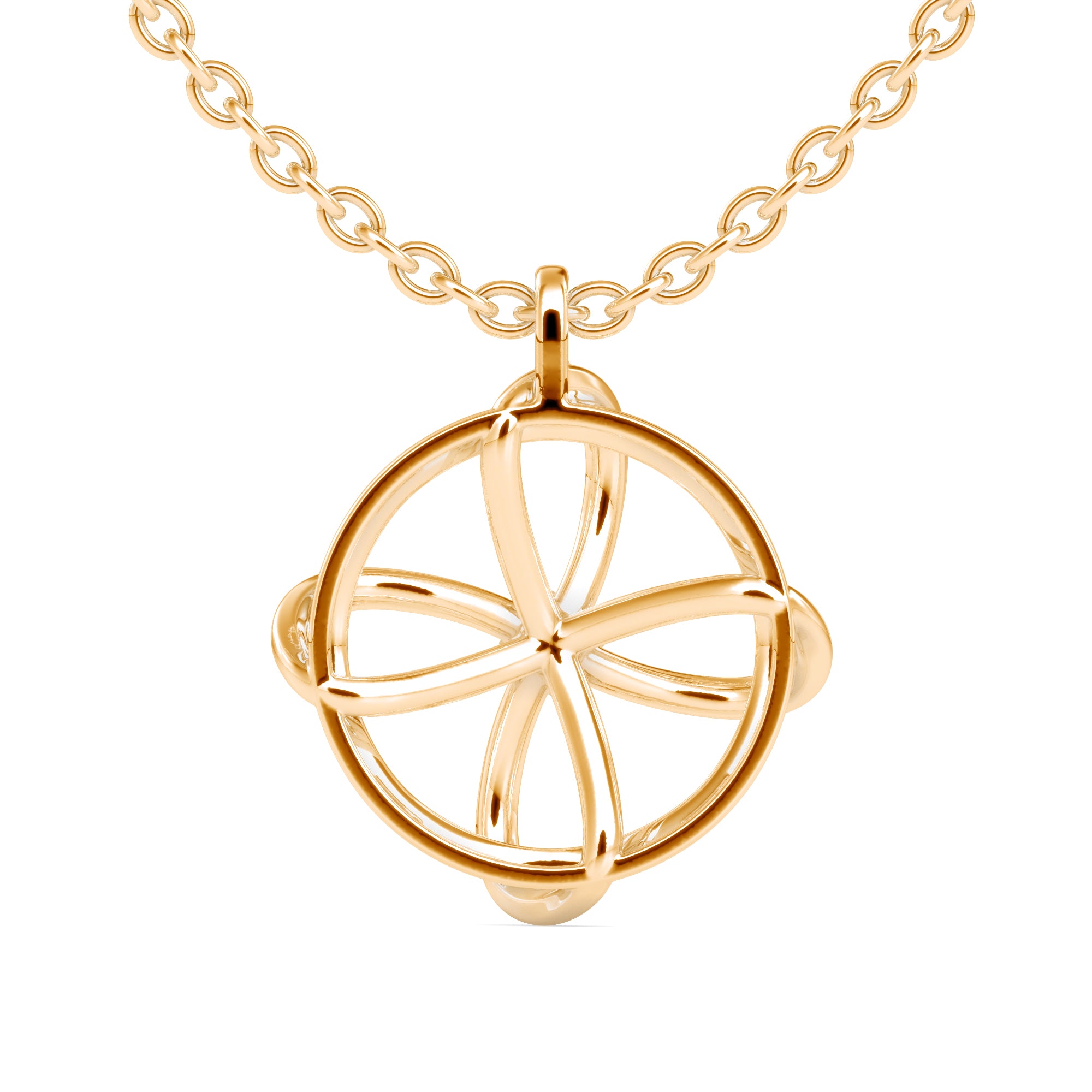 Interwoven Diamond Blossom Pendant