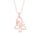 Fluttering Elegance Solitaire Pendant