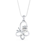 Fluttering Elegance Solitaire Pendant