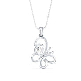 Fluttering Elegance Solitaire Pendant