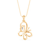 Fluttering Elegance Solitaire Pendant