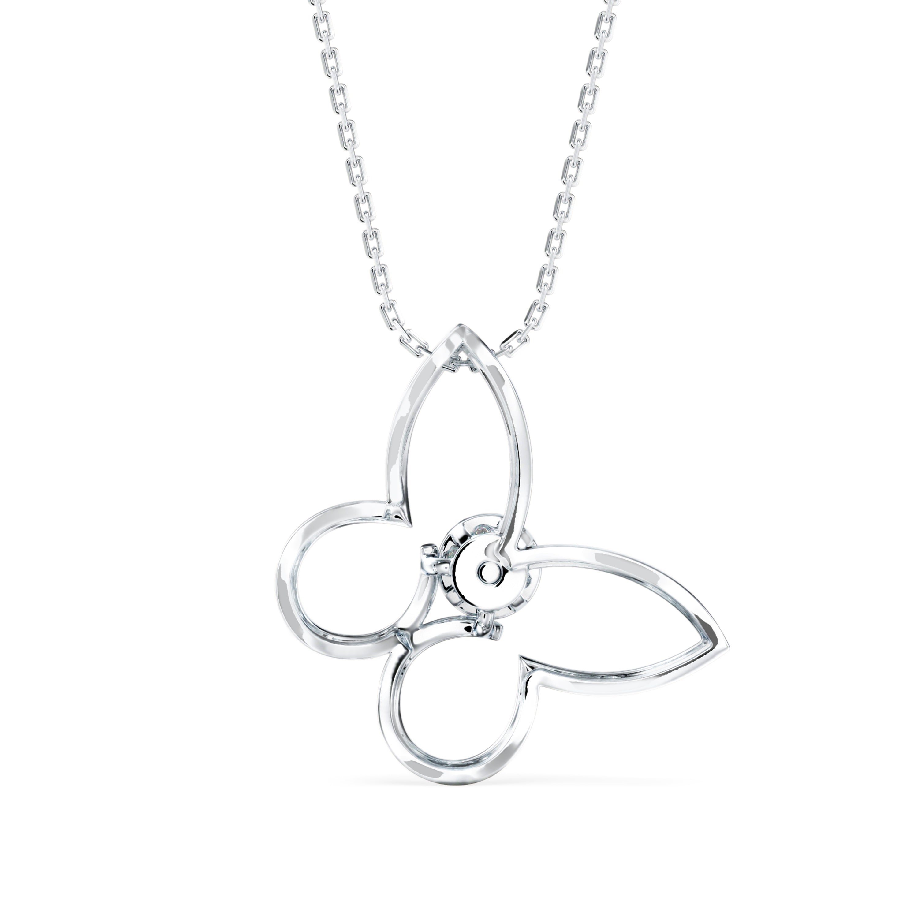 Fluttering Elegance Solitaire Pendant