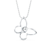 Fluttering Elegance Solitaire Pendant