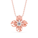 Petal Radiance Solitaire Pendant