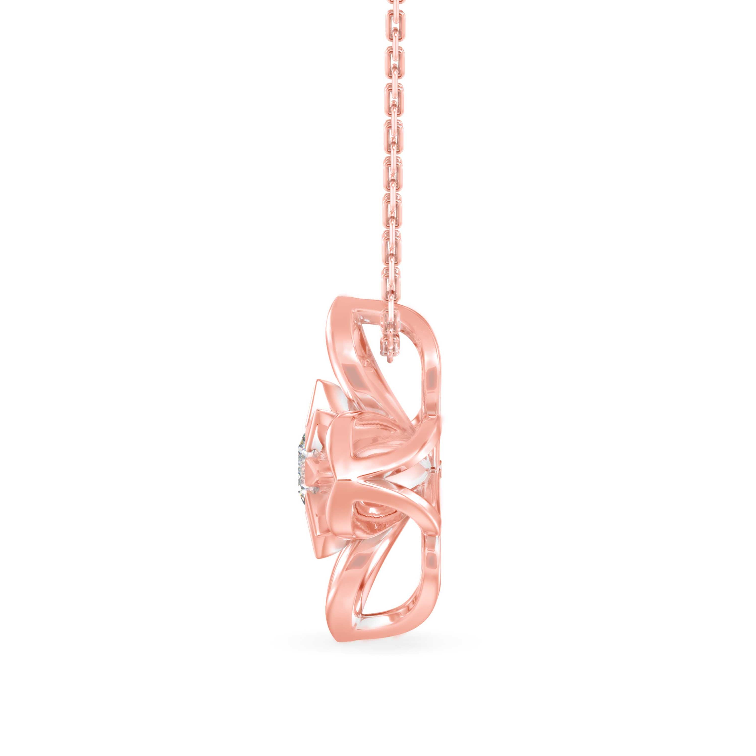 Petal Radiance Solitaire Pendant