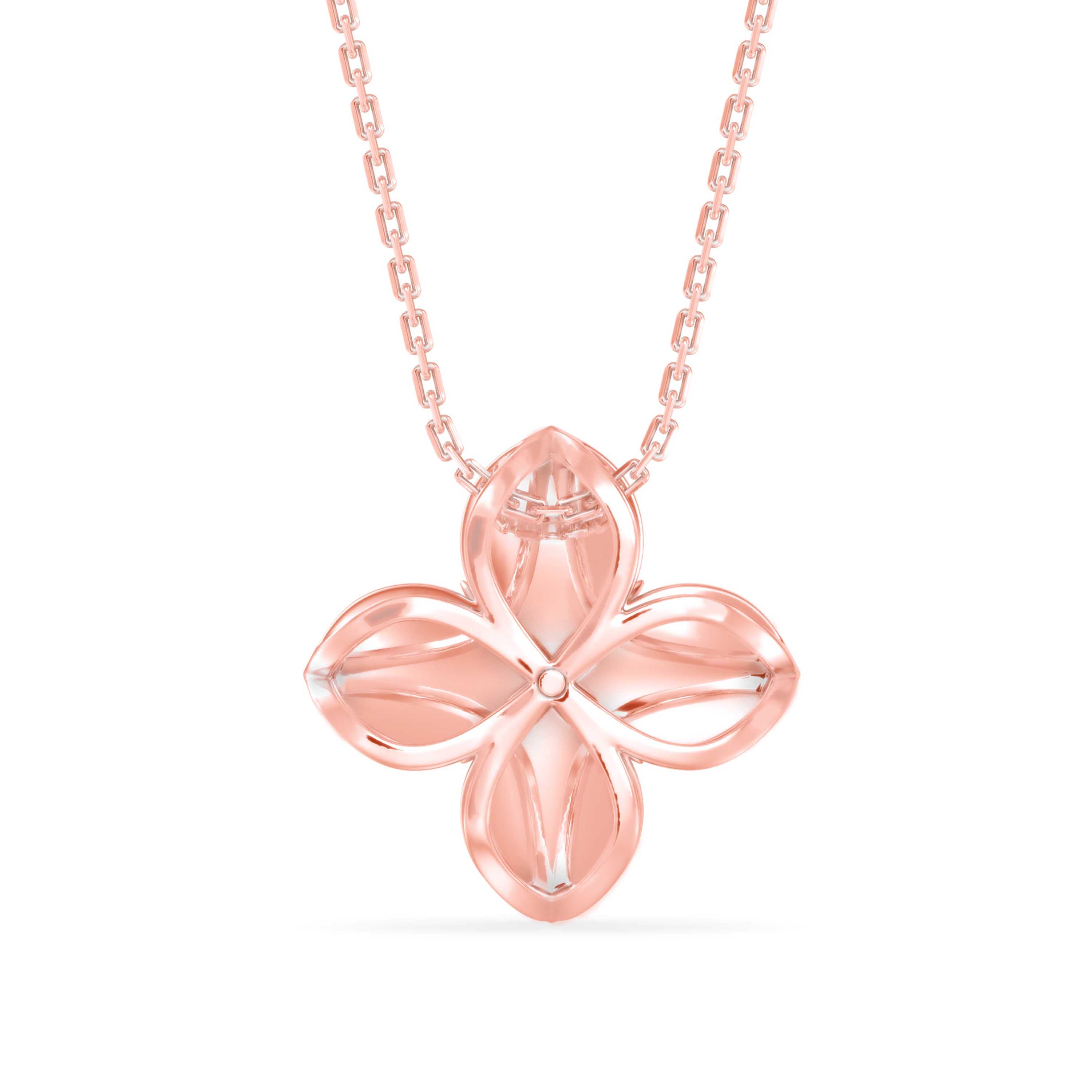 Petal Radiance Solitaire Pendant