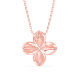 Petal Radiance Solitaire Pendant