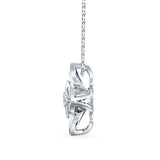 Petal Radiance Solitaire Pendant